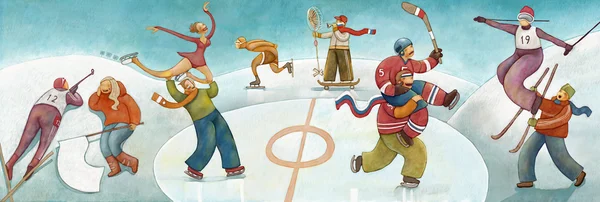 Зимний олимпийский вид спорта — стоковое фото