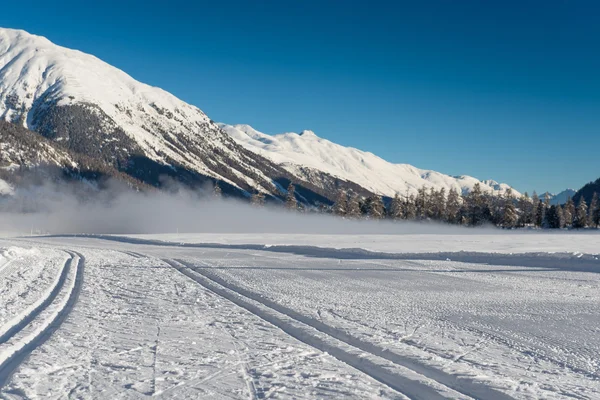 Скандинавский лыжный след — стоковое фото