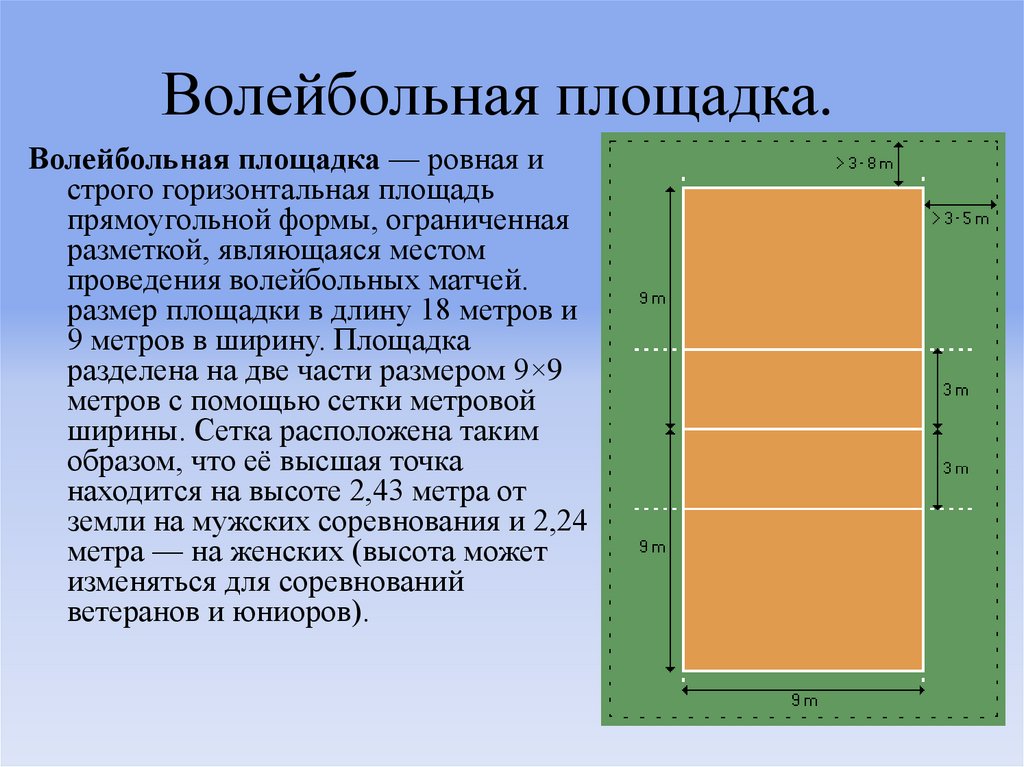 Расположен таким образом что. Разметка волейбольной площадки 9х18. Ширина линий волейбольной площадки. Стандартные Размеры волейбольной площадки. Какой размер волейбольной площадки?.