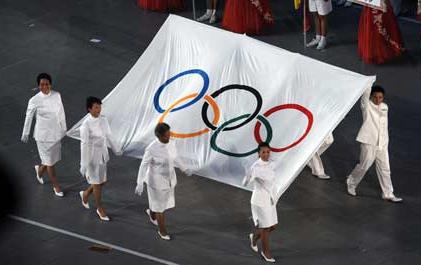  как выглядит олимпийский флаг