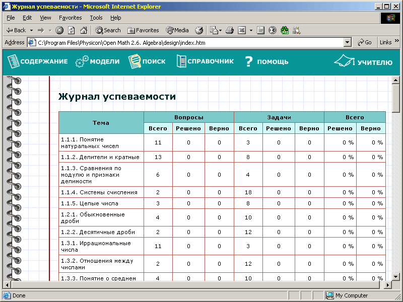 Электронный журнал преподавателя