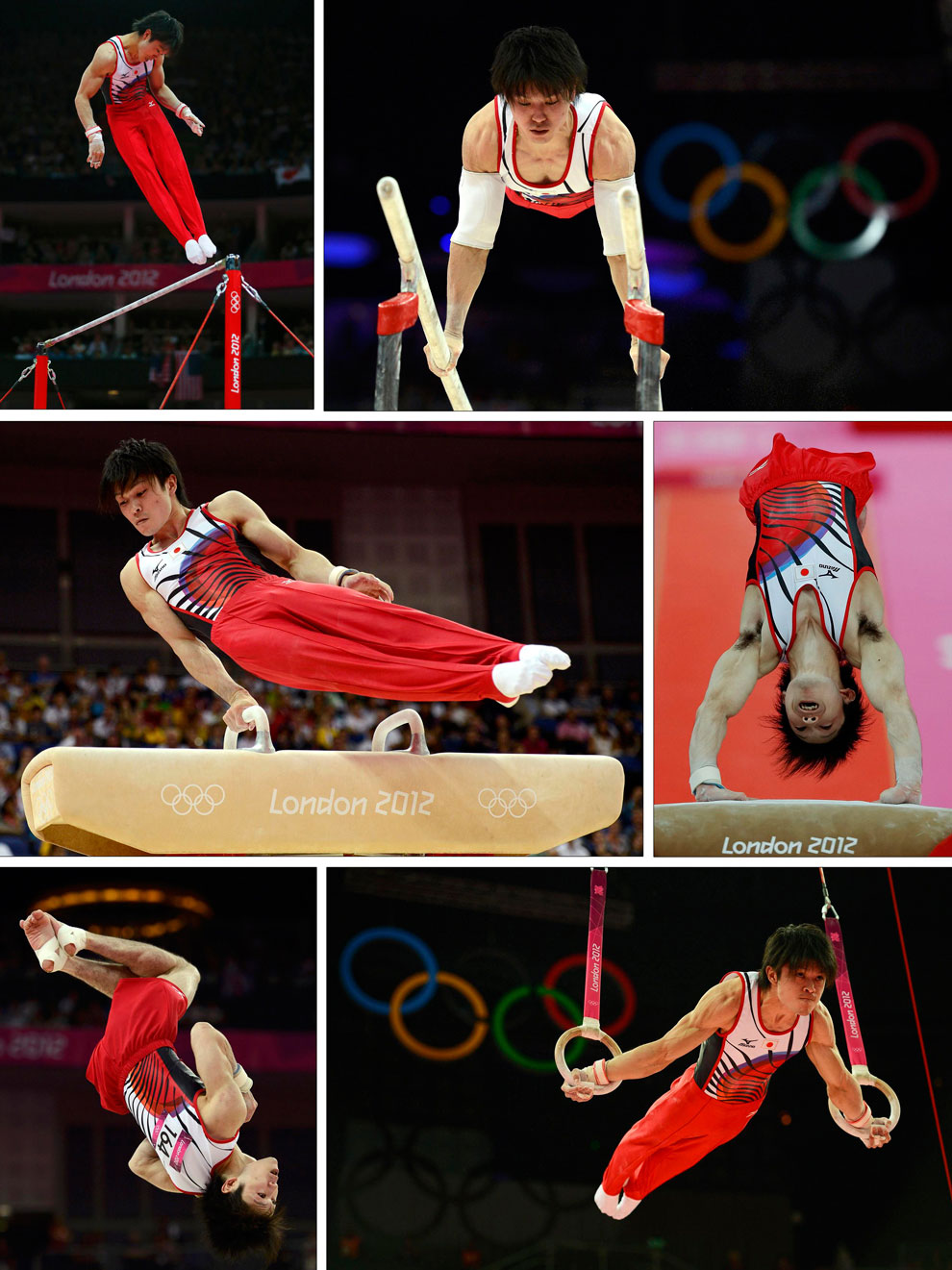 многоборец из Японии в гимнастике на олимпиаде в Англии