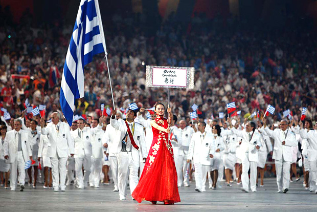 Церемония открытия Летней Олимпиады 2008 делегация Греции