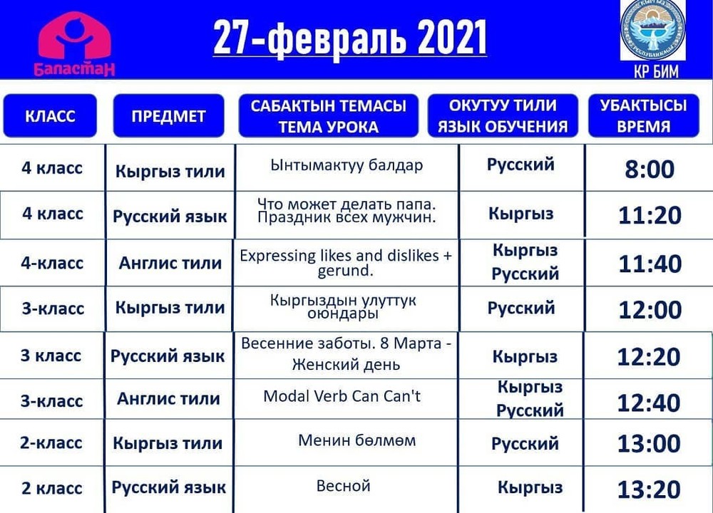 Расписание трансляций 2022