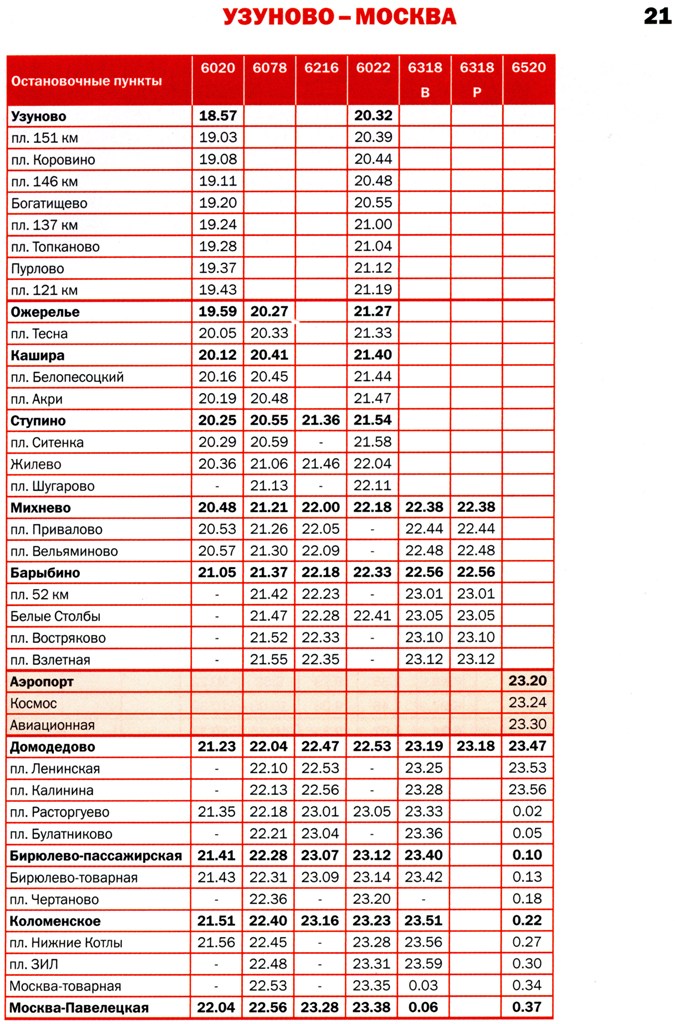 Расписание поездов на москву на июнь