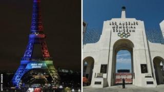 Символы Парижа и Лос-Анджелеса