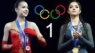 олимпийская чемпионка по фигурному катанию - Алина Загитова и Евгения Медведева