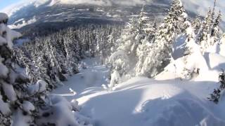 Удивительный фрирайд на горных лыжах