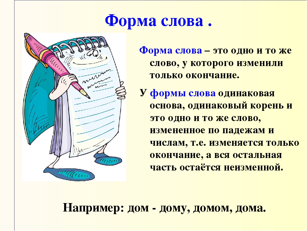 Что означает слово книга. Форма слова. Что такое форма слова в русском языке. Формы одного слова. Что такое Фориса слова.