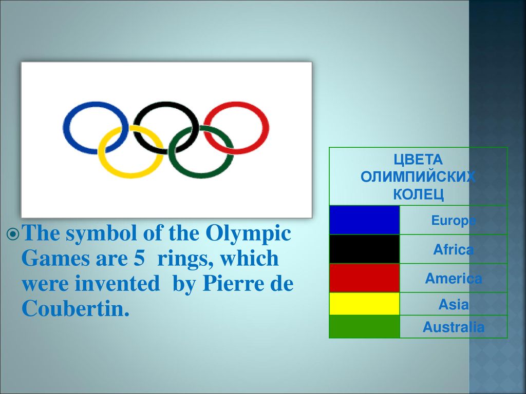 Какой континент символизирует олимпийской эмблеме