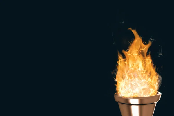 Составное изображение олимпийского огня — стоковое фото
