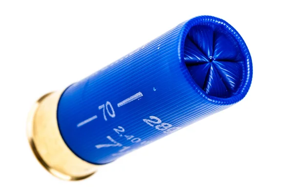 Синий 12-го калибра ружья оболочки изоляции — стоковое фото