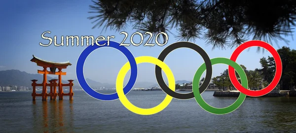 2020 году Олимпийские игры в Токио, Япония - ворота тории - Япония — стоковое фото