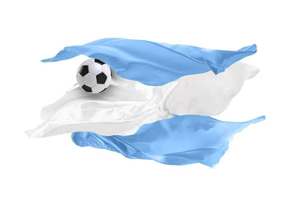 Национальный флаг Аргентины. Чемпионат мира по футболу. Россия 2018 — стоковое фото