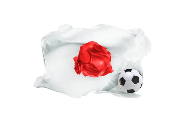 Национальный флаг Японии. Чемпионат мира по футболу. Россия 2018 — стоковое фото